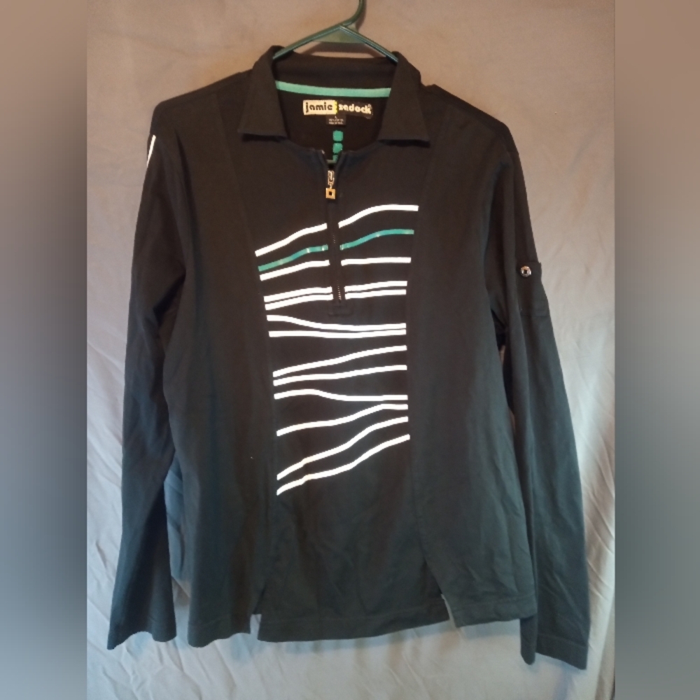 Black Jamie Sadock 100% Cotton Athletic Long Sleeve